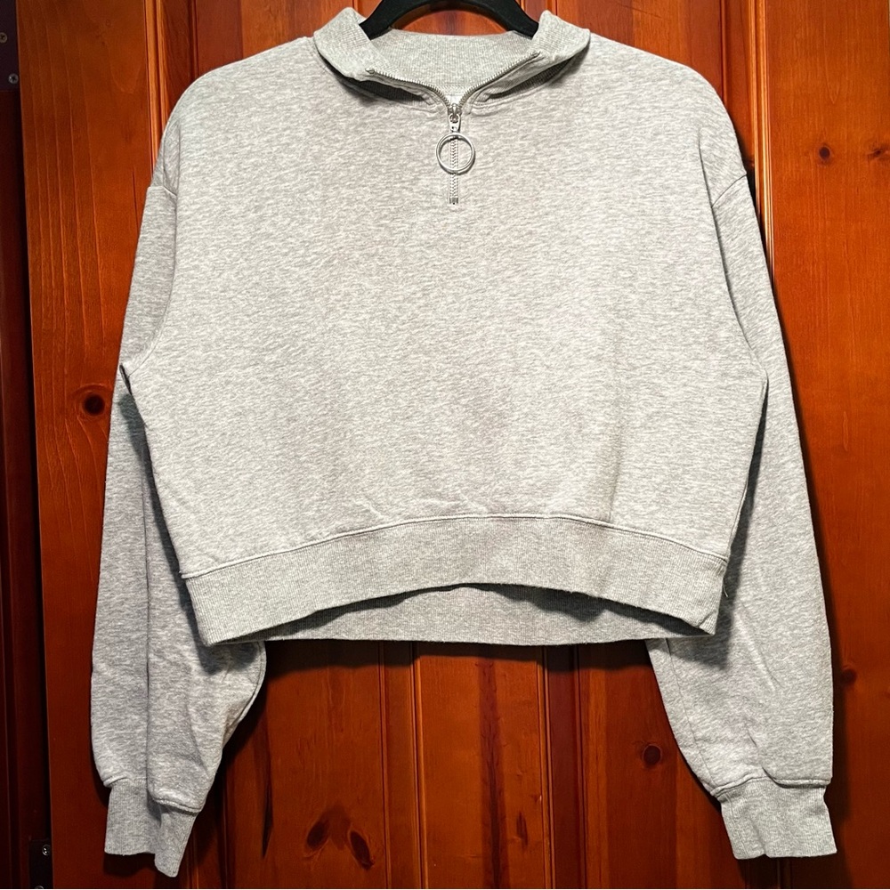 H&M Grey Quarter Zip Sweater